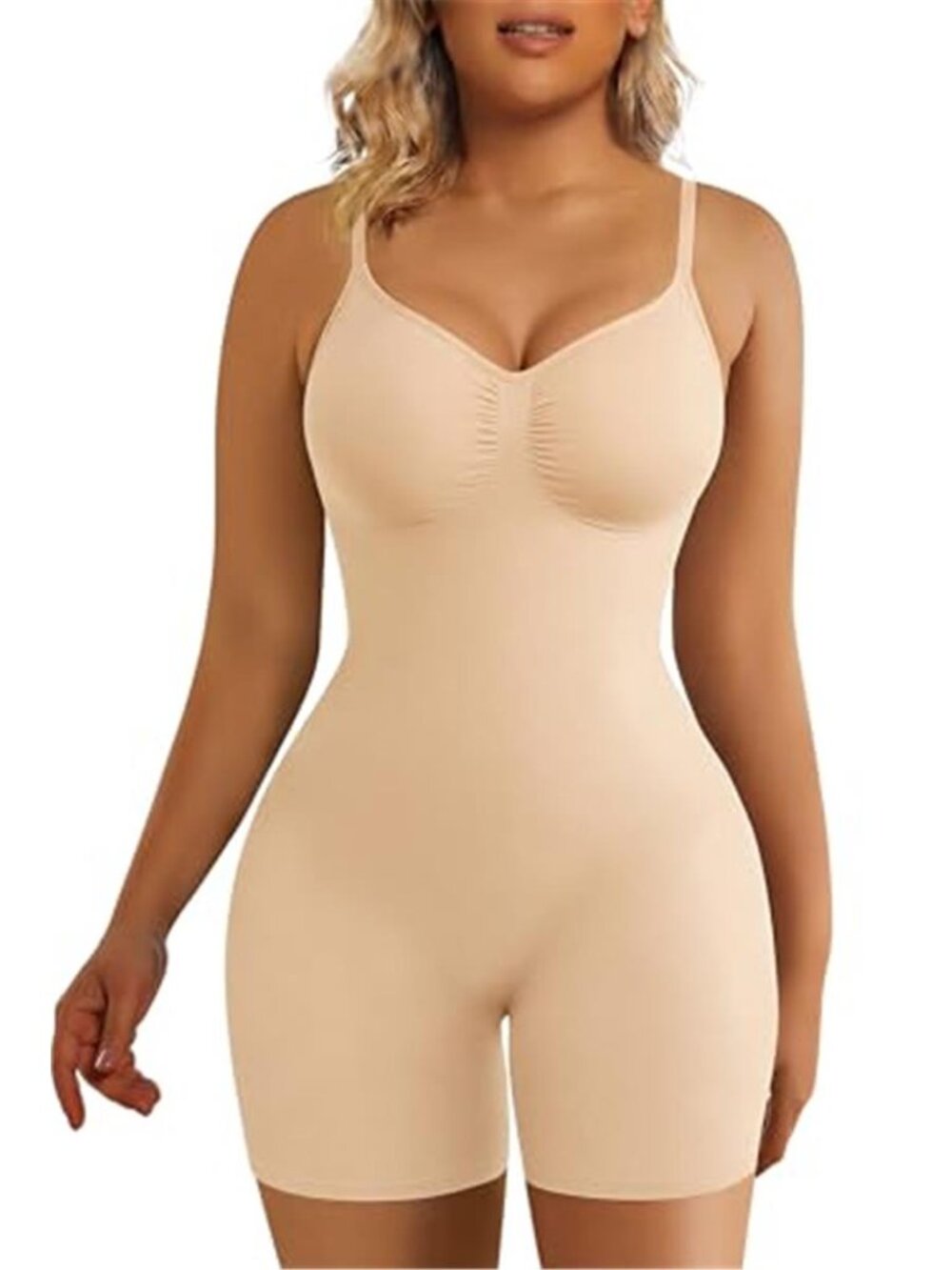Tummy Control Bodysuit Seamless Shapewear Open Bust Body Shaper Slimming